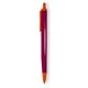 a burgundy barrel & orange trim tri - stic(r) multi - color promotional pen