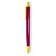 a burgundy barrel & yellow trim tri - stic(r) multi - color promotional pen