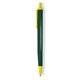 a forest green barrel & yellow trim tri - stic(r) multi - color promotional pen