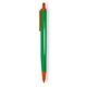 a green barrel & orange trim tri - stic(r) multi - color promotional pen