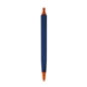 aerial view a navy barrel & orange trim tri - stic(r) multi - color promotional pen, image 1 of 2