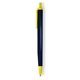 a navy barrel & yellow trim tri - stic(r) multi - color promotional pen