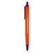 a orange barrel & purple trim tri - stic(r) multi - color promotional pen