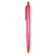 a pink barrel & orange trim tri - stic(r) multi - color promotional pen