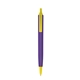 a purple barrel & yellow trim tri - stic(r) multi - color promotional pen