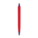 aerial view a red barrel & purple trim tri - stic(r) multi - color promotional pen, image 1 of 2