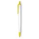 a white barrel & yellow trim tri - stic(r) multi - color promotional pen