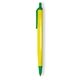a yellow barrel & green trim tri - stic(r) multi - color promotional pen