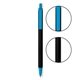 a black barrel & blue trim bic(r) prevaguard(r) clic stic(r) pen