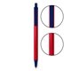 a red barrel & navy trim bic(r) prevaguard(r) clic stic(r) pen