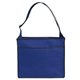 aerial view a royal blue elite non - woven vista tote bag - 14 x 12 - 4- color heat transfer, image 1 of 3