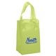 aerial view a lime green thor frosted plastic tote bag - 5 x 8 w / foil print, image 1 of 2