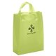 aerial view a lime green frosted plastic apollo bag w / foil print, image 1 of 2
