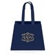 aerial view a navy blue 157 gsm laminated everest bag w / foil print, image 1 of 8