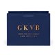 aerial view a navy blue 157 gsm laminated rome bag w / foil print, image 1 of 5
