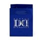 aerial view a royal blue 128 gsm laminated jewel bag w / foil print, image 1 of 8