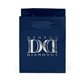 aerial view a navy blue 128 gsm laminated jewel bag w / foil print, image 1 of 8