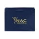 aerial view a navy blue 128 gsm laminated tiara bag w / foil print, image 1 of 2