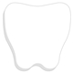 aerial view a tooth souvenir(r) sticky note(tm) 3 x 3 die cut pad, 25 sheet, image 1 of 2