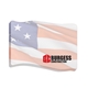 aerial view a flag souvenir(r) sticky note(tm) 4 x 3 die cut pad, 25 sheet, image 1 of 2