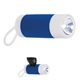 aerial view a white with blue trim dog bag dispenser with flashlight, image 1 of 4