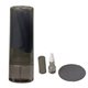 aerial view a charcoal 1 oz cleaning spray with microfiber cloth, image 1 of 3