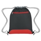 aerial view a black with red trim soul drawstring sports pack, image 1 of 2