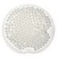aerial view a white reusable small round gel beads hot / cold pack, image 1 of 2