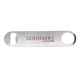 aerial view a stainless steel/silver pub stainless bottle opener, image 1 of 2