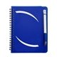 aerial view a blue 5 x 7 huntington notebook w / pen, image 1 of 2