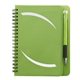 aerial view a metallic olive green 5 x 7 huntington notebook w / pen, image 1 of 2