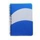 aerial view a blue 5 x 7 santiago double pocket notebook, image 1 of 3