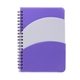 aerial view a purple 5 x 7 santiago double pocket notebook, image 1 of 2