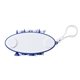 aerial view a blue carabiner clip golf tee and ball marker holder, image 1 of 3