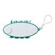 aerial view a green carabiner clip golf tee and ball marker holder, image 1 of 3