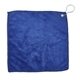 aerial view a blue microfiber golf towel, image 1 of 2