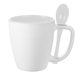 aerial view a white 16 oz stirn sip mug(tm) w / spoon, image 1 of 2