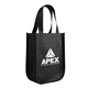 aerial view a black yuma non - woven curve bottom tote, image 1 of 3