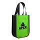 aerial view a lime yuma non - woven curve bottom tote, image 1 of 3