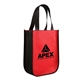aerial view a red yuma non - woven curve bottom tote, image 1 of 3