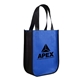 aerial view a royal blue yuma non - woven curve bottom tote, image 1 of 3