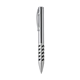 a silver brass twist - action chrome ballpoint pen w / comfort grip, chrome points