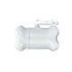 a white curb your dog bag dispenser