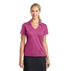 aerial view a pink fire nike womens dri - fit vertical mesh polo, image 1 of 6
