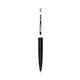 a black barrel & white cap clic pen - blue and black ink