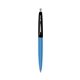 a blue barrel & black cap clic pen - blue and black ink