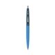 a blue barrel & metallic dark blue cap clic pen - blue and black ink