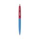a blue barrel & red cap clic pen - blue and black ink