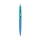 a blue barrel & teal cap clic pen - blue and black ink
