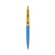 a blue barrel & creamsicle cap clic pen - blue and black ink